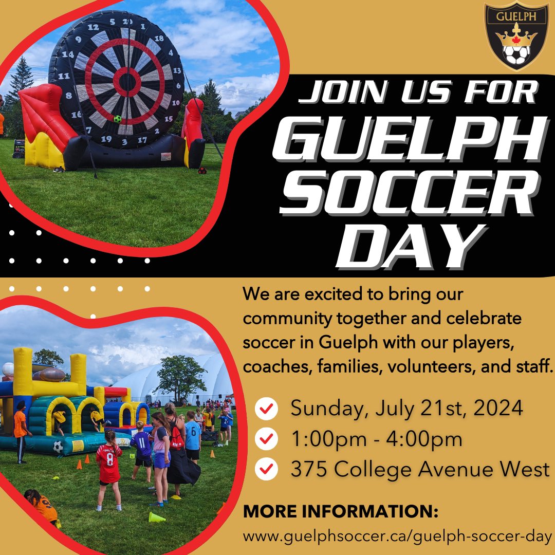 COME JOIN US FOR GUELOH SOCCER DAY this Sunday, July 21st from 1:00-4:00pm at Centennial Park. We will have various free activities and food vendors. Don’t miss out on this event to celebrate our incredible community! 🌟🎊⚽️