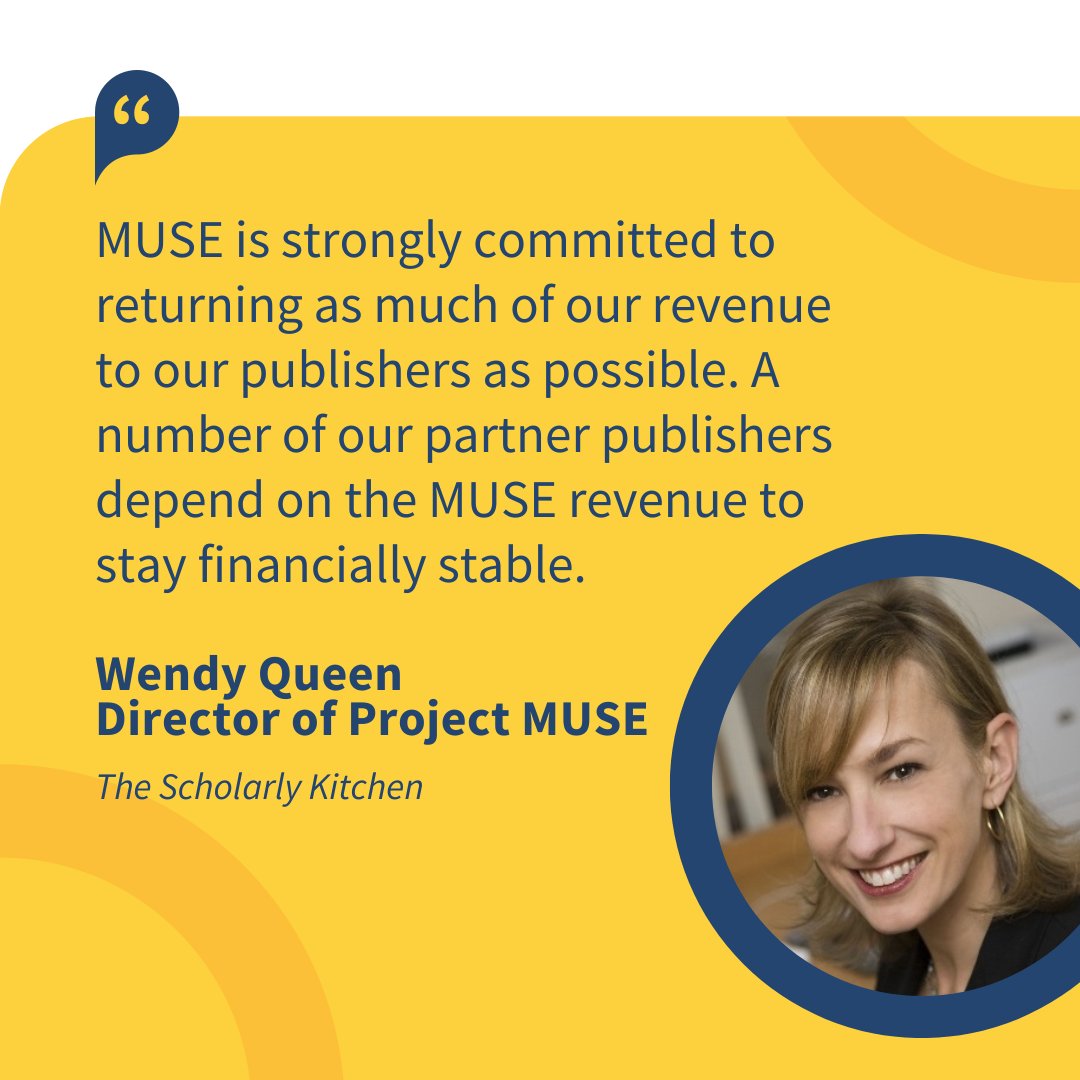 Project MUSE (@projectmuse) on Twitter photo In today’s latest article <a href="/scholarlykitchn/">Scholarly Kitchen</a>, hear from @wendyqn, Dir. of Project MUSE <a href="/JHUPress/">Hopkins Press</a>. In this interview, she shares the path that led her to MUSE, its impact on the academic community, and our sustaining goals for the future.
Read more here: bit.ly/WendySKintervi… In today’s latest article <a href="/scholarlykitchn/">Scholarly Kitchen</a>, hear from @wendyqn, Dir. of Project MUSE <a href="/JHUPress/">Hopkins Press</a>. In this interview, she shares the path that led her to MUSE, its impact on the academic community, and our sustaining goals for the future.
Read more here: bit.ly/WendySKintervi…
