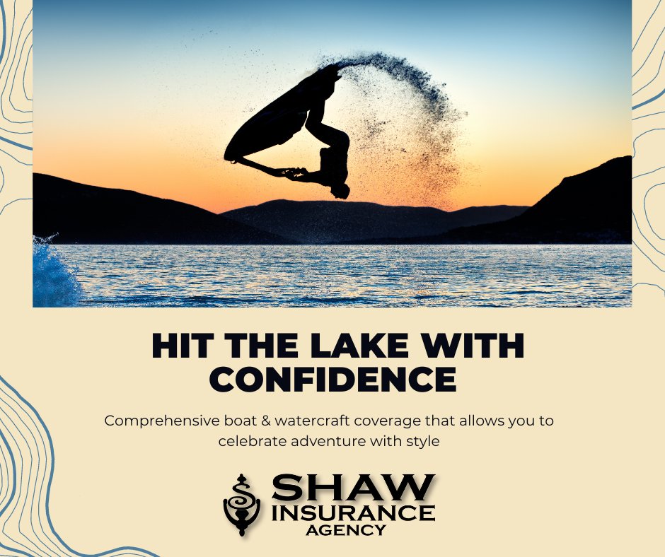 ShawInsAgency's tweet image. Let us quote your boat and give you peace of mind on the water too!  🌅 Whether you're cruising, fishing, or enjoying water sports, we've got ALL your lake toys covered.
📞 Call us today for a quote. 
#BoatLife #WatercraftInsurance #SafetyTips #InsuranceQuote