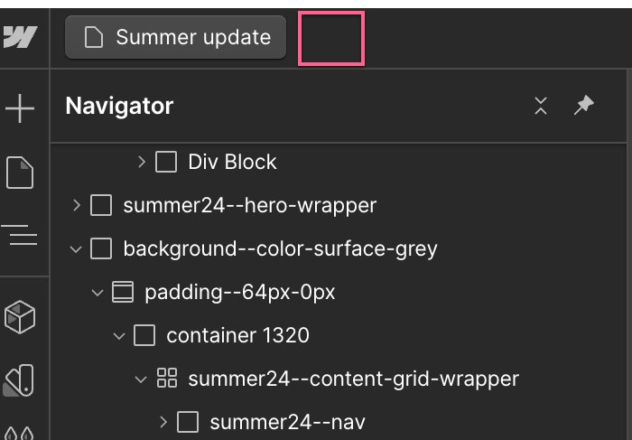 .<a href="/webflow/">Webflow</a> <a href="/leinwand/">Allan Leinwand</a> 

Can we get a page settings icon here?

Currently, to edit page level custom code, we have to:

1) click pages
2) search for the page name
3) hover over the page name
4) click the settings cog