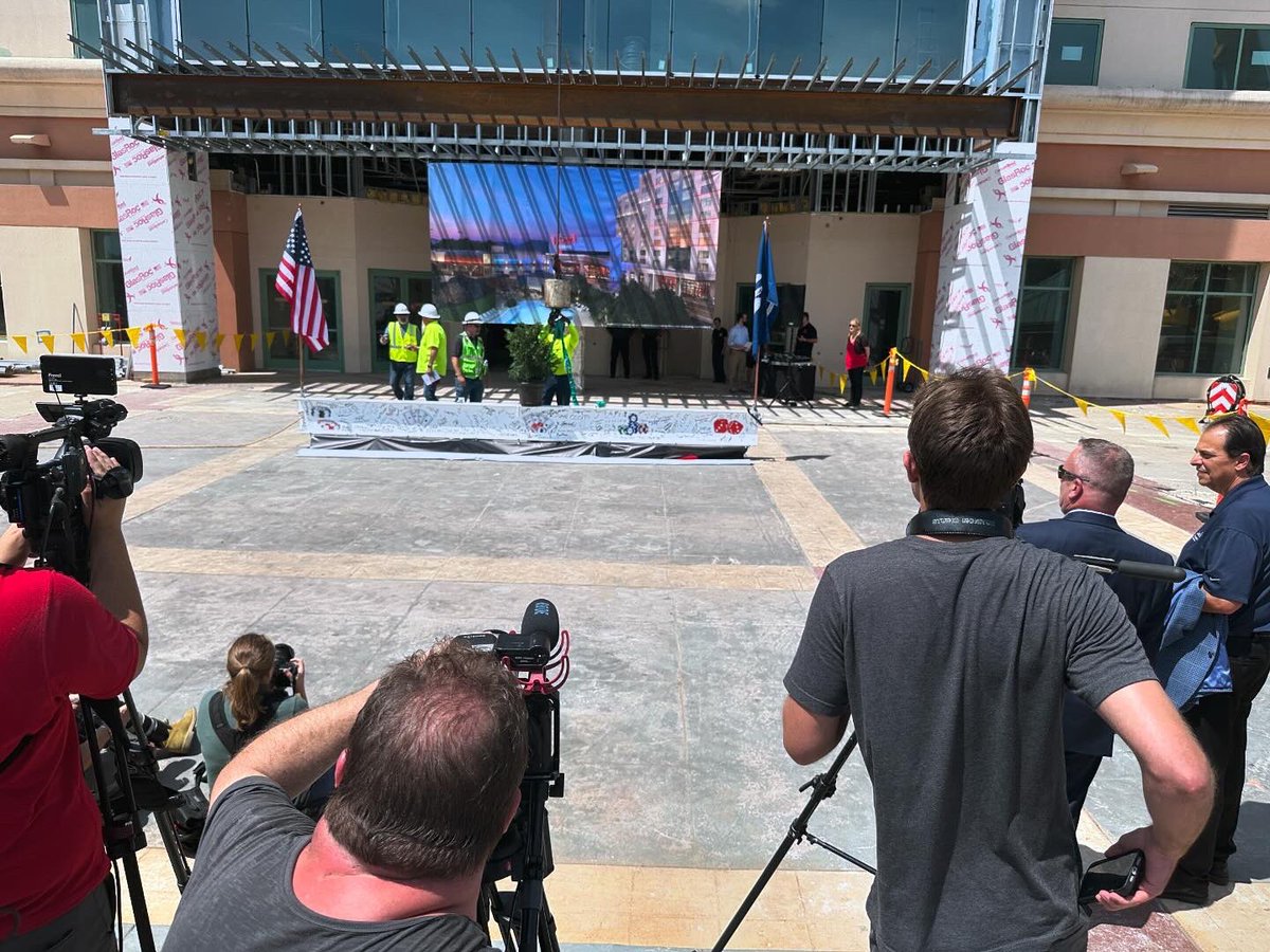 Our DJI Osmo took a ride today at the Live! Casino Bossier City Topping Ceremony today #live!casino #fairfieldstudios