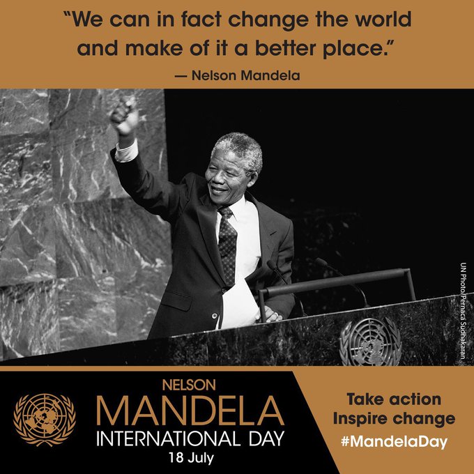 "Racism must be opposed by all means that humanity has at its disposal."

Speaking at UNHQ in 1990, Nelson Mandela encouraged all people to take action to #FightRacism and create a more equal world.

Thursday is #MandelaDay. un.org/en/events/mand…