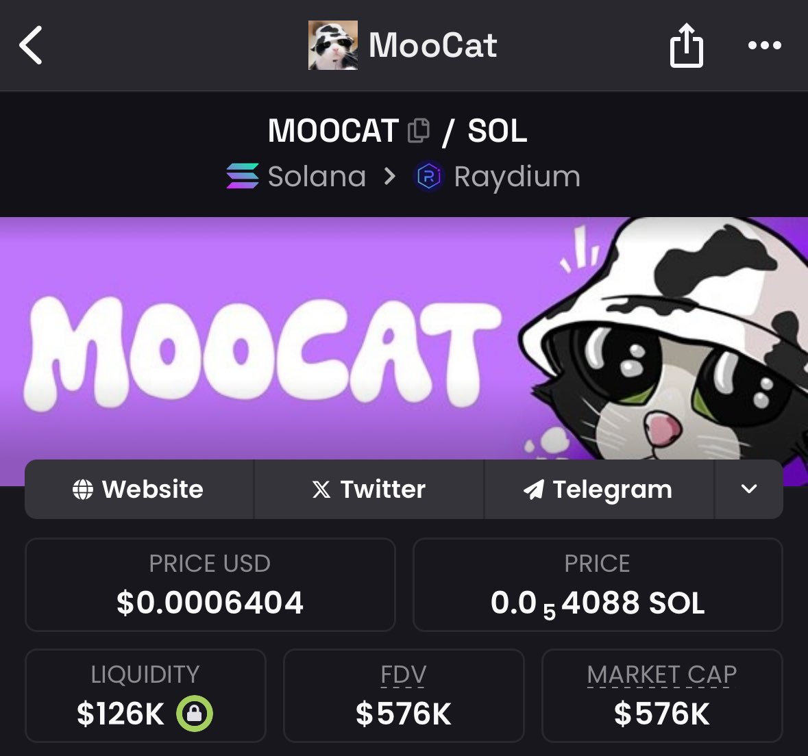 AhabSystem's tweet photo. Potential gem: $MOOCAT🐮🐱
@MooCatSolana

I've been hunting for overlooked low-cap coins lately. The team is active with memes on X daily, and the TG community is buzzing.

With a market cap of just 550k, I see potential for an easy 3-4x, then higher🚀

Telegram: https://t.co/X4pcDBH55Y
X: https://t.co/4SBeKIaSZL

Check out MOOCAT/SOL on DEX Screener! https://t.co/KN9cjuzDC8