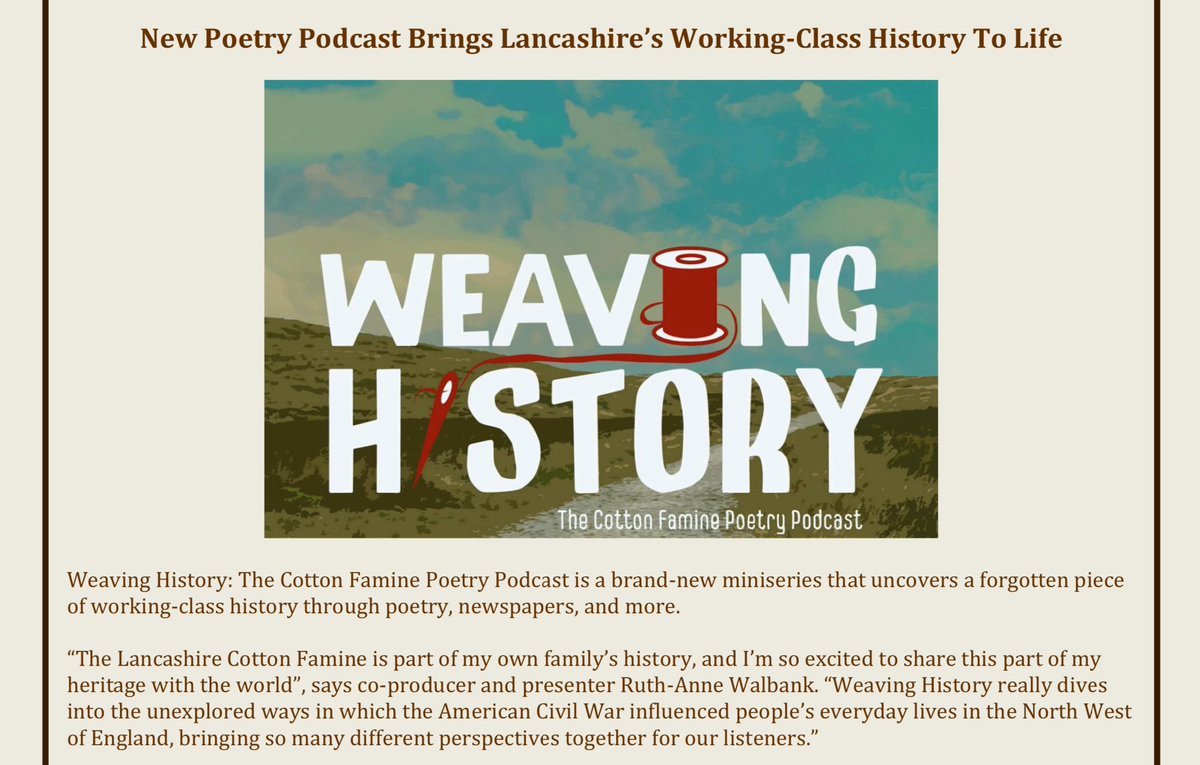 Thanks to <a href="/BAVS_UK/">BAVS</a> for featuring our Weaving History Podcast in the summer newsletter 📰 

If you haven’t listened yet, what are you waiting for? 😇

podcasters.spotify.com/pod/show/weavi…
