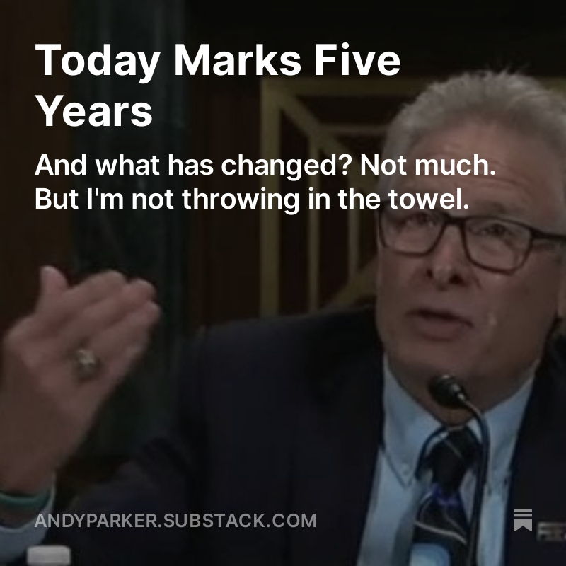 AndyParkerVA's tweet image. Five years have passed since my testimony.  But Just like my friend @fred_guttenberg, I&apos;m doubling down on efforts to fix this scourge that afflicts our country.  #Section230Reform
open.substack.com/pub/andyparker…