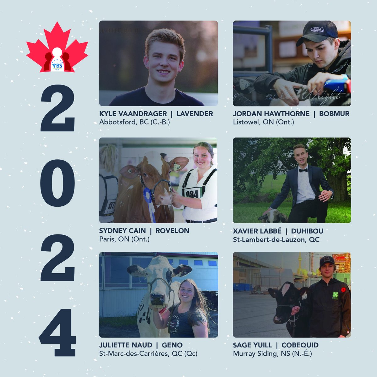From August 27th to September 2nd , 6 young leaders from Canada will represent the country at the 22nd edition of the European Young Breeders' School. Young enthusiasts from 18 countries are expected in Belgium to perfect their knowledge of the show and breeding world's