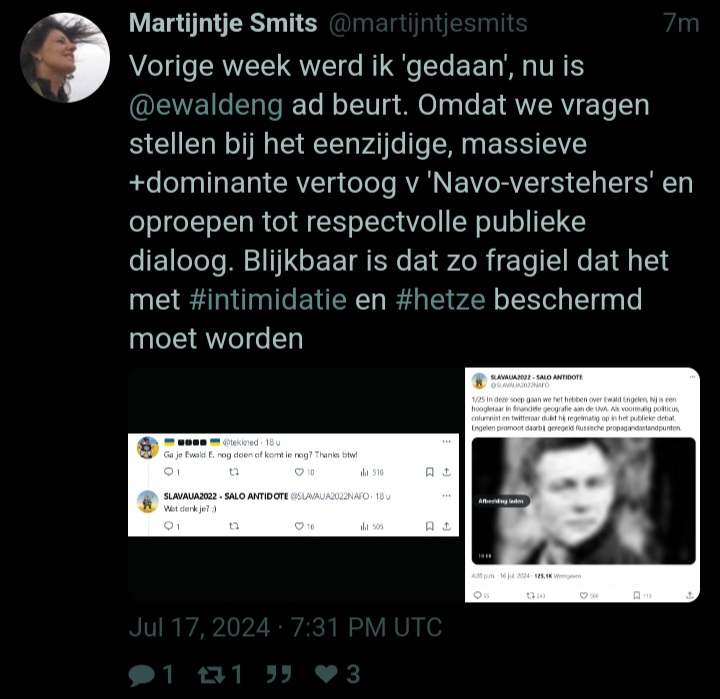 Jerovn's tweet photo. @tnleeuw @TristanDenneman @ChampPrivate @Nielslein @Deity01 @martijntjesmits @r_evolutie @TirionJeroen @GumbyFella @vdBurgh @kochhardy @Mans_M @DanielTuijnman @RONCHECK1 @veravalk1 @wit17858 @DingotheDingo1 @KlaasvanDijk5 @AndyJ_NL @VanOosterbaan @marizsmn @CeesvanderVelde @carnitarier @BartvanderSpek @KurtVanBraband @plopper1 @B89243637 @matdejong @vatniksoep_nl @oorlog_monitor @g900ap @trouw @nrc @volkskrant Indien je nog niet geblokkeerd
was door slachtoffer
Martijntje Smits:
Reageer en grijp je kans !
#Respectvol + #Dialoog ??? https://t.co/ssS4mmw1ks