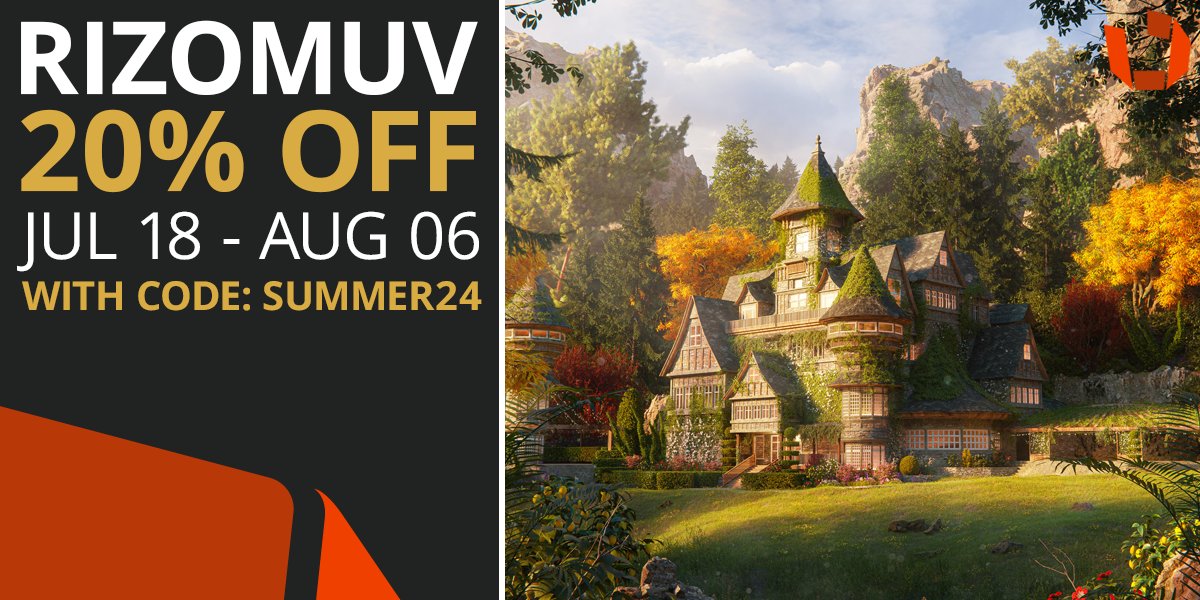 RizomUV's tweet photo. The RizomUV Summer Sale is here throughout Jul 18 – Aug 6.
You can make short work of UV unwrapping with code: SUMMER24 for 20% off!
https://t.co/MXK7rvCWd2 https://t.co/bdEJnIPtQT