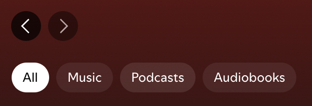 "albums" are no longer even in Spotify's top-level interface; the software is honestly ruining my experience of music. What comes after this are rows of recommended podcast episodes and algorithmically generated playlists. Time to switch to Apple