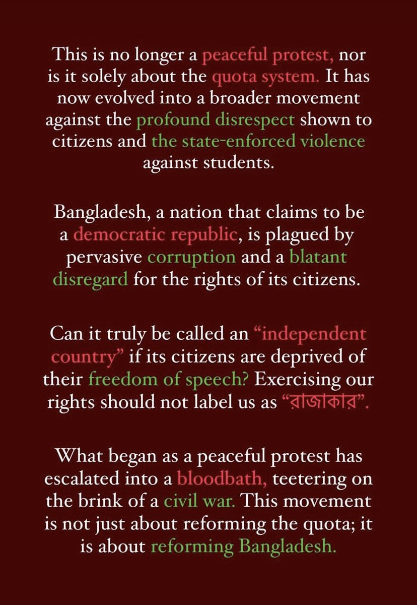 s4mannaj's tweet photo. #SaveBangaldeshiStudents 
#QuotaMovement 
#ReformBangladesh https://t.co/6pw0oA0rYO