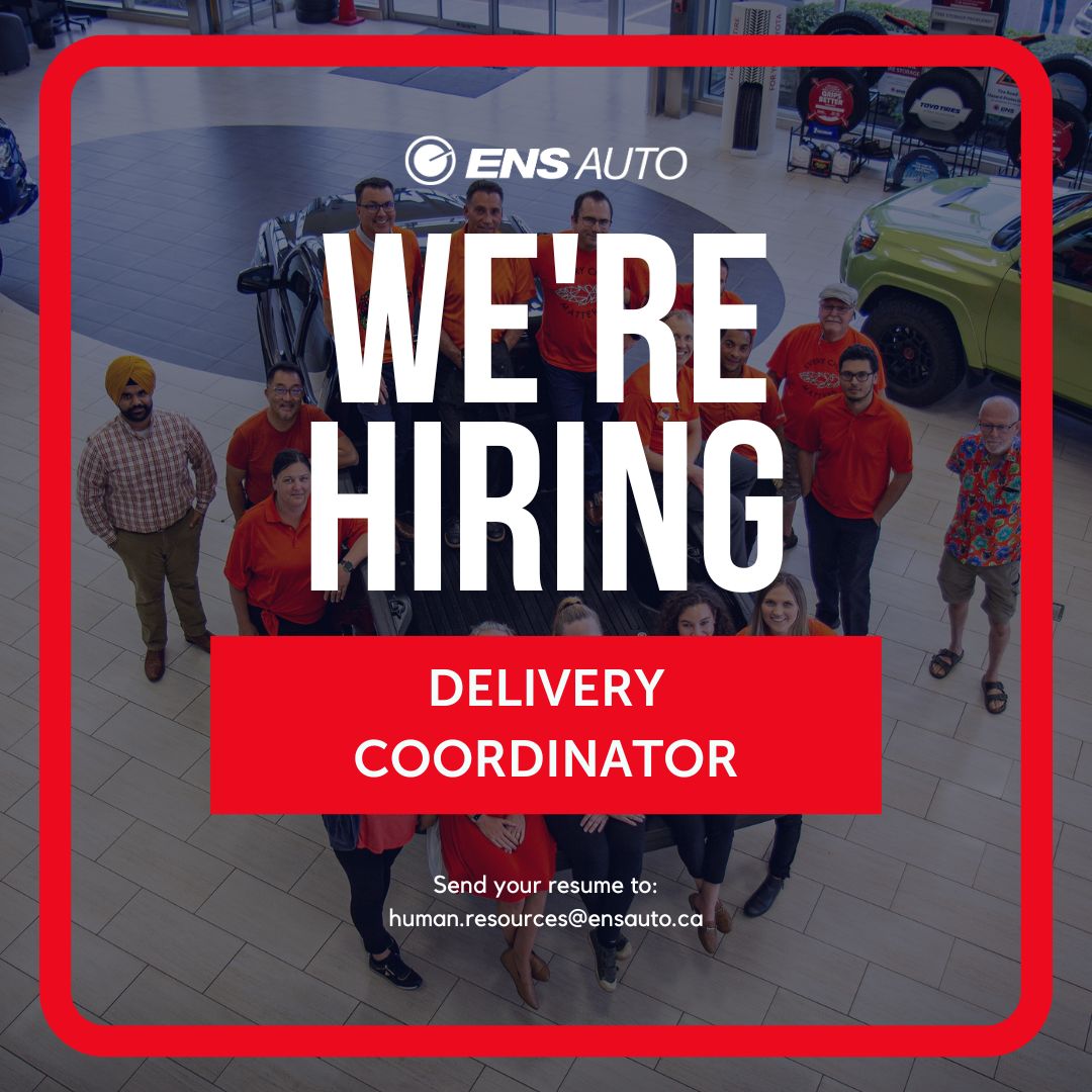 Join Our Team as a Delivery Coordinator! 🚗
We're expanding our Toyota and Lexus Sales Team! If you're tech-savvy, outgoing, and great with customers, we want you. 

📅 Full-time or part-time available.
Apply today and drive your career forward! 🚗✨

buff.ly/3y4tJ4V