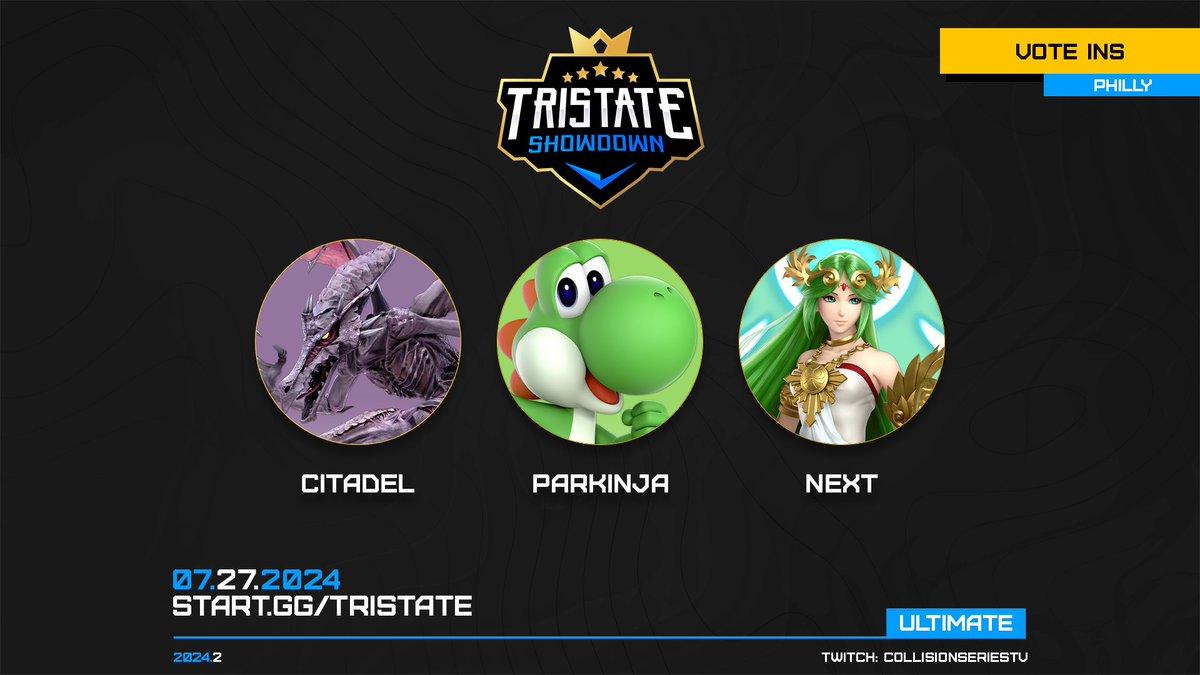 TristateShowdwn's tweet photo. Next up for #TristateShowdown 's vote-ins is PA!
@ItsCitadel
@ParkinPhilly
@_im_next
Voting goes live Friday, at Noon EST!
https://t.co/Xmcx45tcsj https://t.co/QVxoeYDzAS