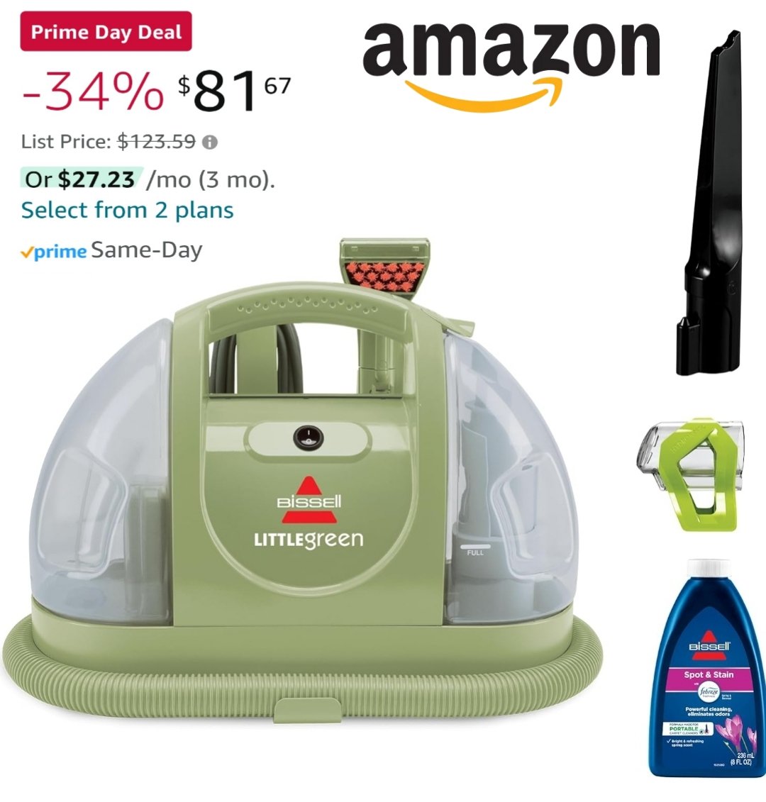 FamilyTreeDeals's tweet photo. BISSELL Little Green Multi-Purpose Portable Carpet and Upholstery Cleaner, Car and Auto Detailer, with Exclusive Specialty Tools, Green, 1400B
#1 Best Seller in Carpet & Upholstery Cleaning Machines

BISSELL Little Green Multi-Purpose Portable Carpet and Upholstery Cleaner, Car and Auto Detailer, with Exclusive Specialty Tools, Green, 1400B

#1 Best Seller in Carpet & Upholstery Cleaning Machines

100K+ bought in past month

BISSELL Little Green Multi-Purpose Portable Carpet and Upholstery Cleaner, Car and Auto Detailer, with Exclusive Specialty Tools, Green, 1400B

#1 Best Seller in Carpet & Upholstery Cleaning Machines

100K+ bought in past month

       https://t.co/b5WGSUX5xD
🏃🏽‍♂️💨❗️HURRY BEFORE SALE ENDS ❗️👆🏽👆🏽

TAGS:
#Upholsterycleaner
#Bisselluphilsterycleaner
#amazonfinds #amazoncoupons #summerfinds #amazonfinds #amazon #familytreedeals #PrimeDay2024 #PrimeDayPremieres #prime