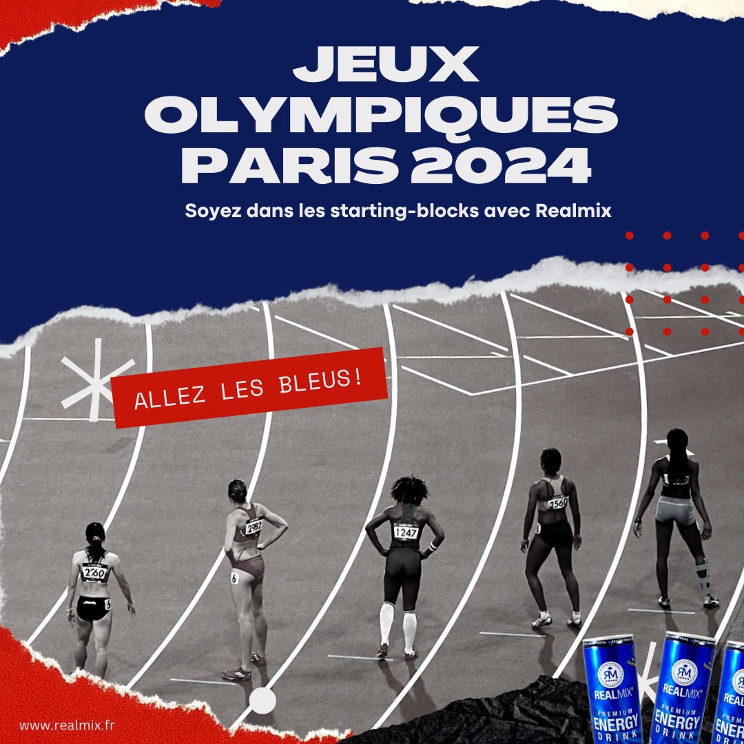 Notez bien la date du 26 Juillet au 11 Août pour les JO de Paris 2024 🏋️‍♂️

Soyez dans les starting-blocks avec Realmix 🔵

Pleins de cadeaux, des remises … et surtout vivez l’émotion avec nous sur realmix.fr 

Allez les Bleus 🇫🇷🇫🇷🇫🇷
#jo #paris2024