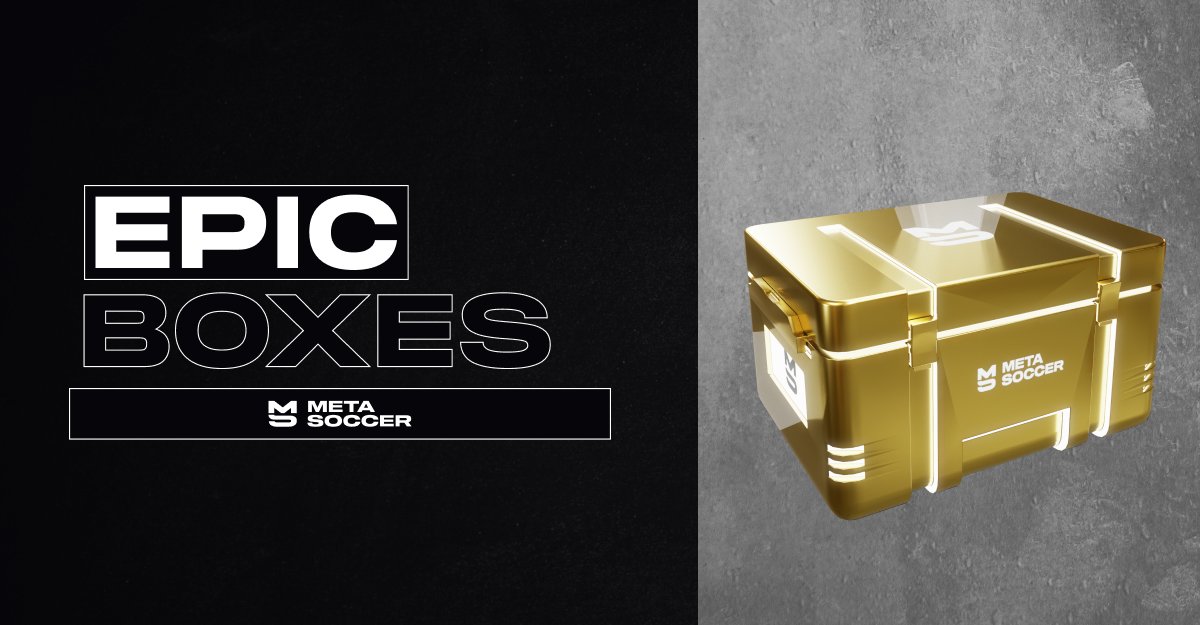 MetaSoccer Epic Boxes are here! 🎁

Find secret rewards like NFT Players, Scouts, Lands, and more!

We're giving away 5 Epic Boxes to 5 lucky winners. To participate:

- Like &amp; Retweet
- Tag 3 friends

Good luck! ⚽️