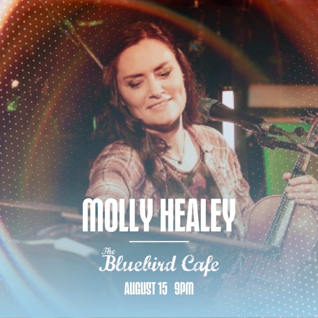 BluebirdCafeTN's tweet photo. Don’t miss An Evening with Molly Healey on August 15th and An Evening with Bruce Sudano at The Bluebird Cafe on September 19th at 9pm. 

Tickets go on sale this Friday at 8am CT for both shows! https://t.co/wc7ADA5ml3