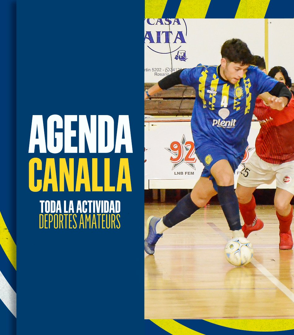#AgendaCanalla 🇺🇦🗓 Compartimos la actividad más destacada de nuestros deportes amateurs durante los próximos días, inclusive el fin de semana, donde los focos estarán puestos casi en exclusiva en el futsal.

📝Toda la info en la web:
rosariocentral.com/noticia/agenda…