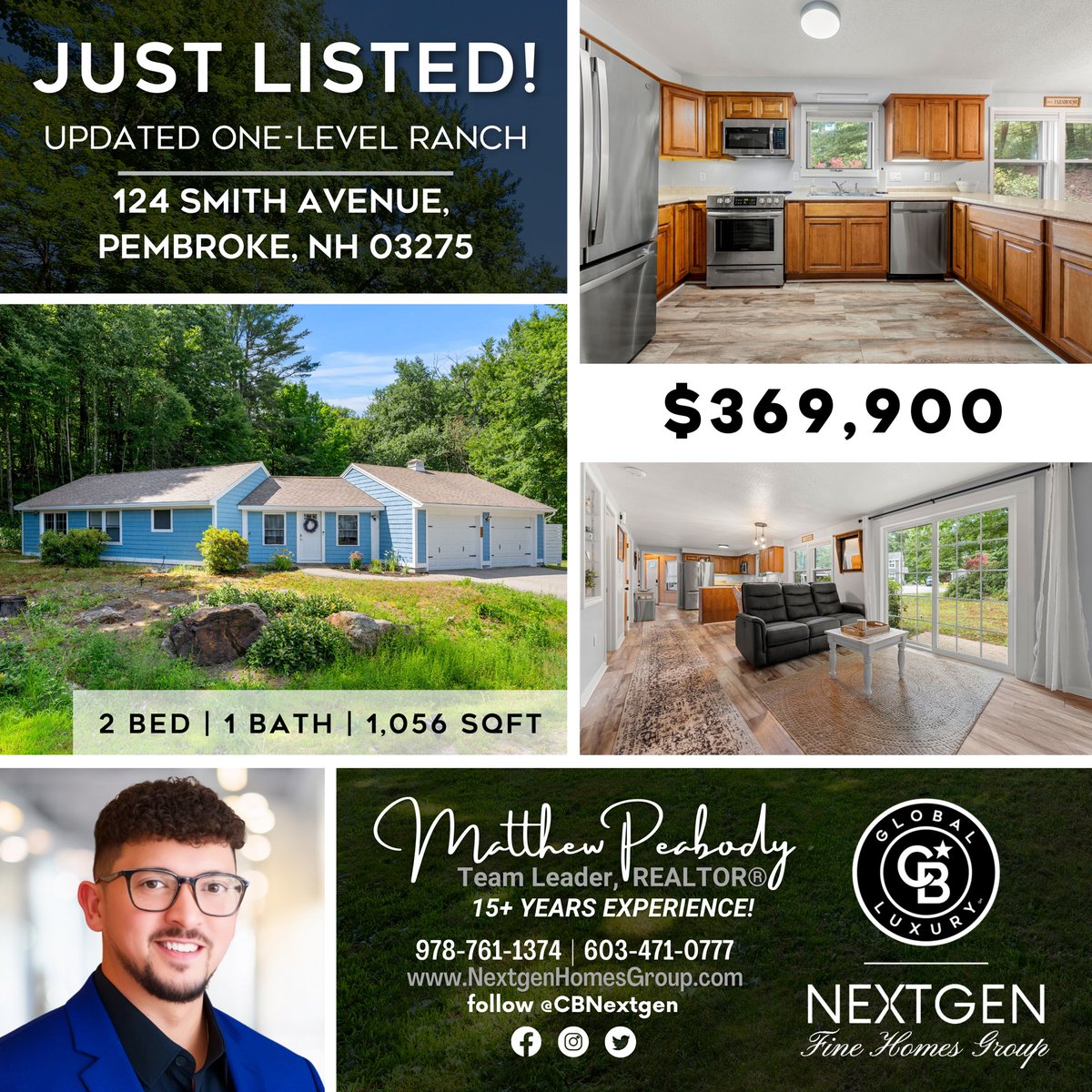 CBNextgen's tweet photo. ✨JUST LISTED!✨ 124 Smith Avenue #Pembroke, NH | 2 bed | 1 bath | 1,056 sqft | .53 acres | $369,900 #PeabodySells #CBNextgen #ColdwellBanker #Realtor #RealEstate #NH https://t.co/cTVOD3a9jS