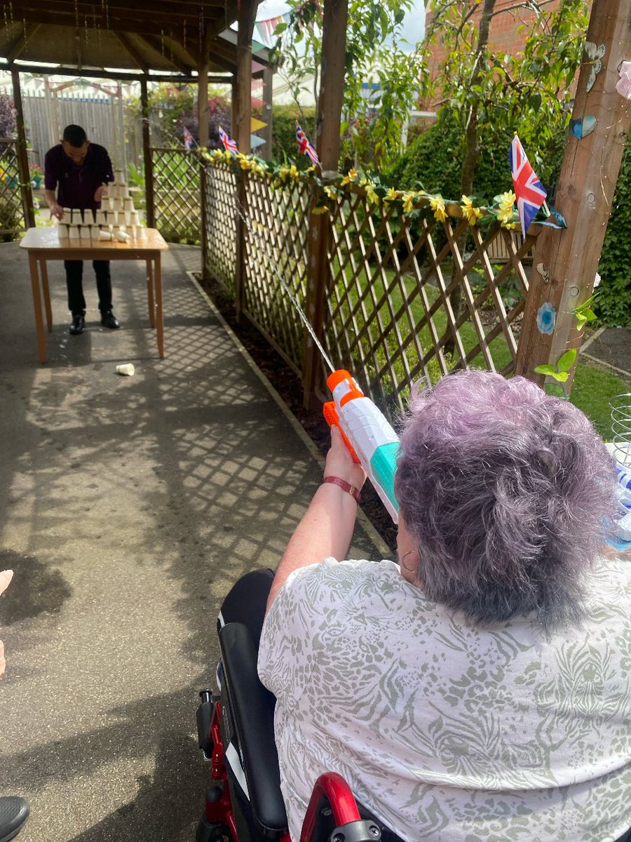 Round two of the Water Sports with Water Pistol Down 💦 
The aim was to shoot down as many paper cups using the pistols, but I think some residents definitely took advantage of the free flowing water by aiming at the staff 😆
#Nelsonlodge #anchor #anchorgames