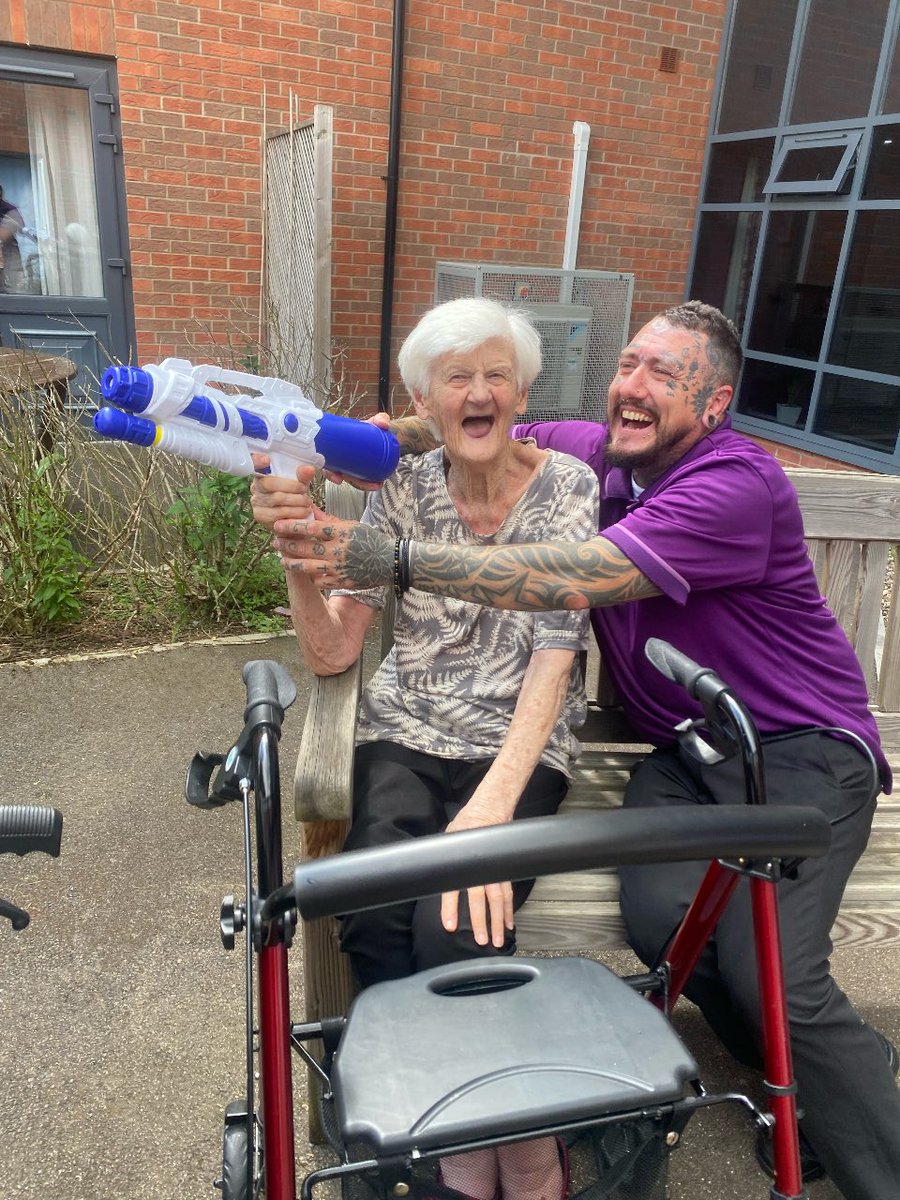 Nelson_Lodge's tweet photo. Round two of the Water Sports with Water Pistol Down 💦 
The aim was to shoot down as many paper cups using the pistols, but I think some residents definitely took advantage of the free flowing water by aiming at the staff 😆
#Nelsonlodge #anchor #anchorgames https://t.co/pt5SKpF23v