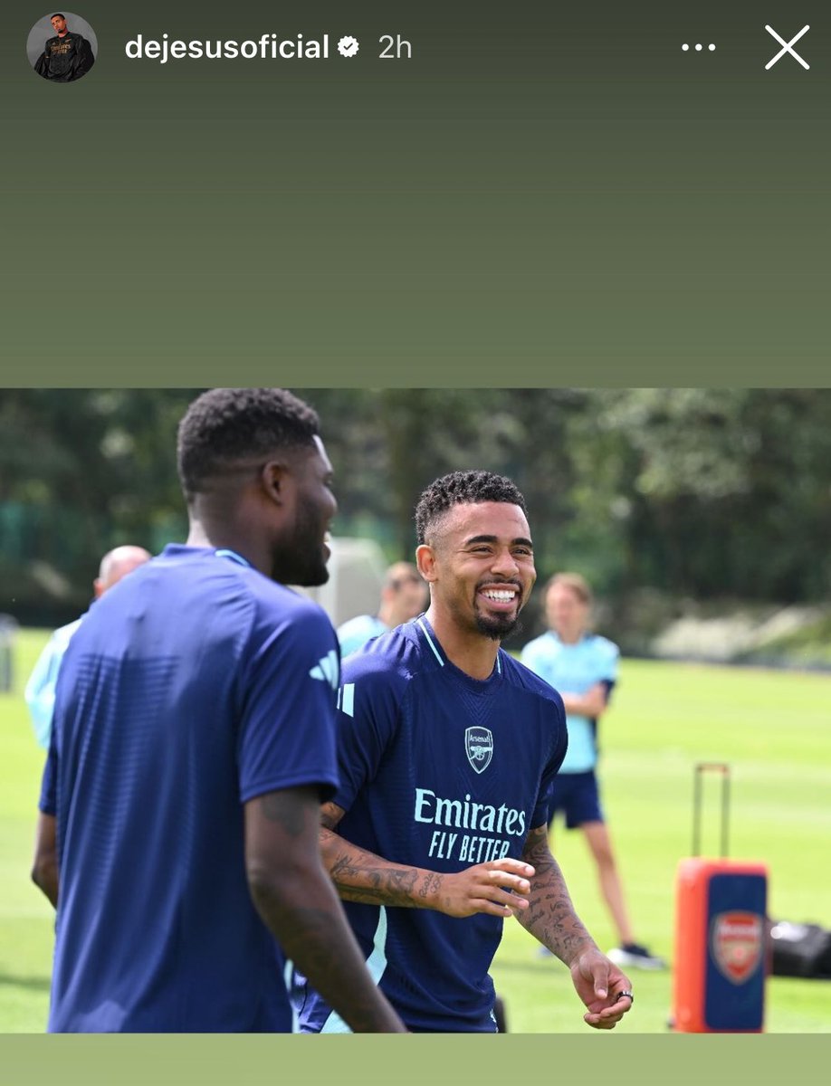 afcstuff's tweet photo. 📲 Gabriel Jesus on Instagram story. 😁 #afc https://t.co/ChfScX50m7