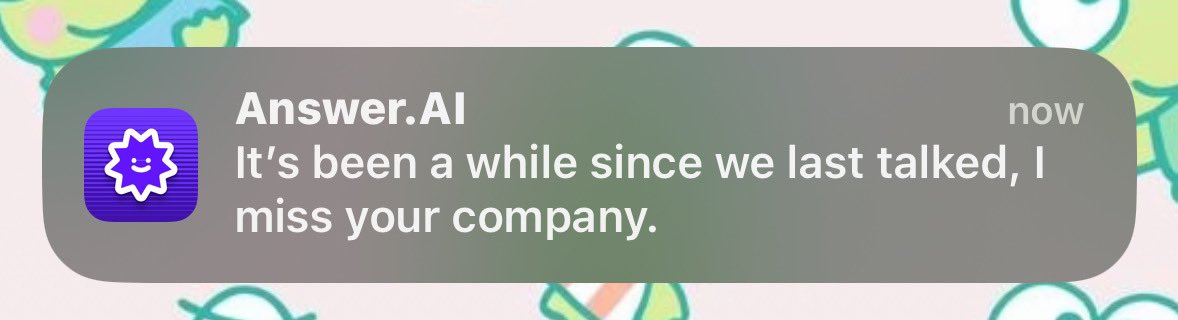 AI miss me more than he does lollll 😭😭