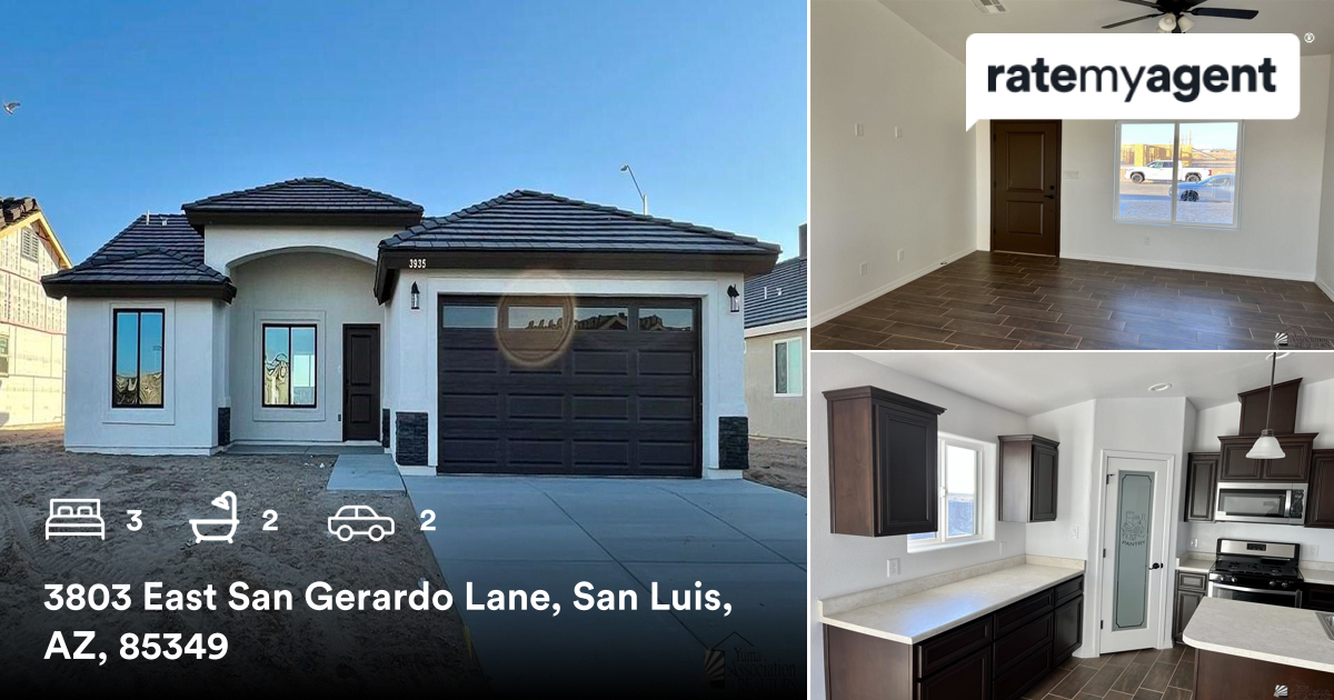 Cruz0562's tweet photo. 🛌 3 🛀 2 🚘 2
📍 3803 East San Gerardo Lane, San Luis, AZ, 85349

My latest sale on #RateMyAgent.
 149021033
https://t.co/D3PZi8HIjU

...
#ratemyagent #realestate https://t.co/FEuGUDfWLf