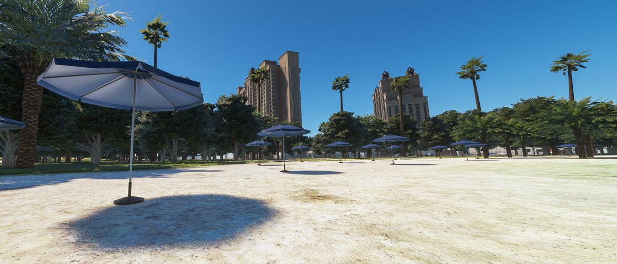 cmdrexorcist's tweet image. I'm officially on vacation, so I decided to fly to one of my real-world favorite getaways in @MSFSofficial: Nassau! I hope the harbor patrol doesn't mind me parking so close to Atlantis. ;) #MSFlightSim