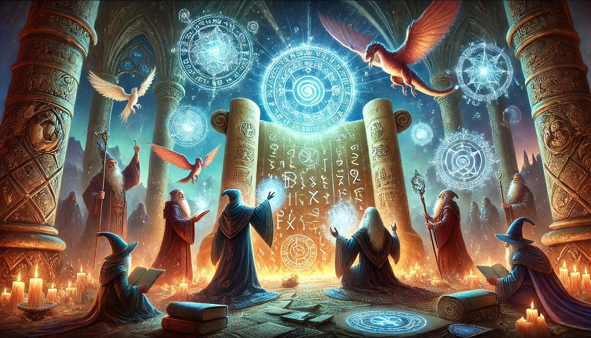 EarnFiCoin's tweet photo. 📜 Crypto-crypt discovered! Ancient #TopSecretPresale scrolls reveal a magical...  
What's the enchanted blockchain secret? 
Share your mystical crypto super-power below. https://t.co/AaE5Cq2y11