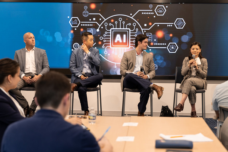 FIUdc's tweet photo. Last night, Talent Lab hosted "AI Unveiled: Exploring Its Impact on You." Panelists from Qualtrics, Congressional AI specialist, & @scsp_ai discussed the future direction of AI and shared how they landed in the field #AIUnveiled #TalentLab #AI #FutureTech https://t.co/Wf3F3MXxHC