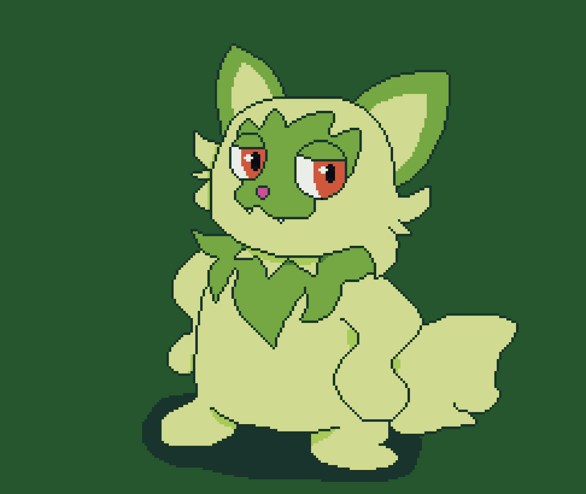 JellyJoust's tweet photo. Hey everyone! o_O I made the GATO MAKONHA XP (sprigatito). Hope you all enjoy it! xD. 
Que coisa feia, um Gato makonha >:( 
MAKONHA MAKONHA MAKONHA MAKONHA MAKONHA MAKONHA...

#pixelart #sprigatito #Pokemon #PokemonViolet #gen9  #ドット絵 https://t.co/3GEuHJKyxn