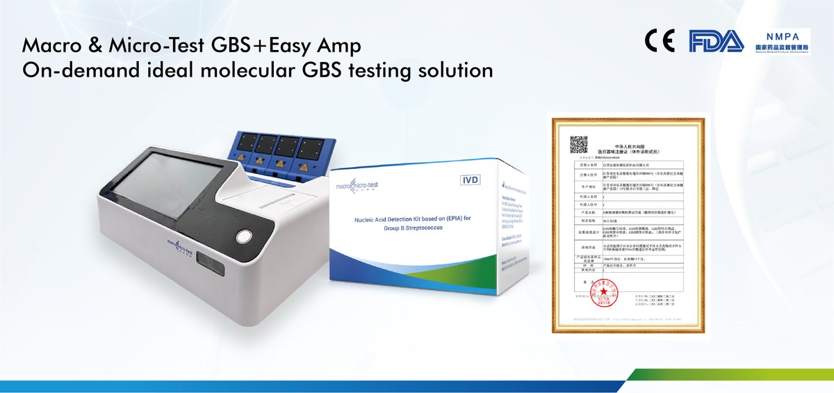 MacroMicroTest's tweet image. Macro & Micro-Test Easy AMP System, with Macro & Micro-Test GBS, the only solution to antenatal and 
Operation video:
youtube.com/watch?v=VOSLmV…
#GBS #streptococcus #sepsis #newborn #pneumonia #early #birth #meningitis #macromicrotest #mmtest #mm
