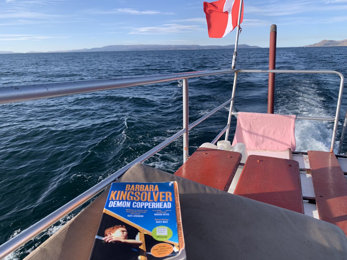 Spent the afternoon reading one of my favourite books of the year so far whilst drying off after a swim in Lake Titicaca. I don’t get many days like this!