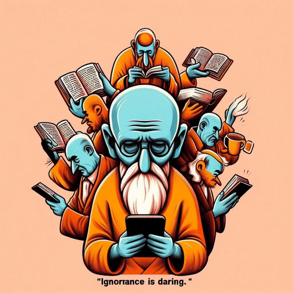 rafarcastillo's tweet image. 📚 &quot;La ignorancia es atrevida&quot;. Hay quienes no leen, no estudian, pero creen saberlo todo. La verdadera sabiduría está en reconocer nuestras limitaciones y seguir aprendiendo. #HumildadIntelectual #NuncaDejesDeAprender