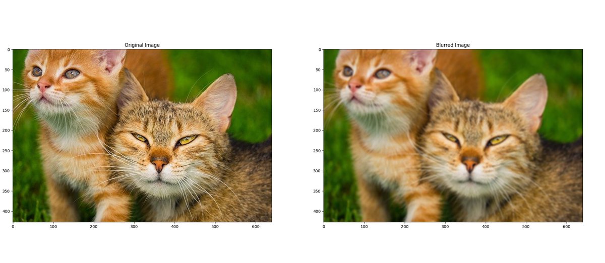 ssulbaranr's tweet image. 27/100: #100DaysOfCode

Continuing my learning about #Opencv:

- Learning about convolutional operation.
- New functions: cv2.blurr(), cv2.GaussianBlur() and cv2.filter2D()

 #100daysofcoding #ai #python #100DaysOfAi #buildinpublic #ComputerVision