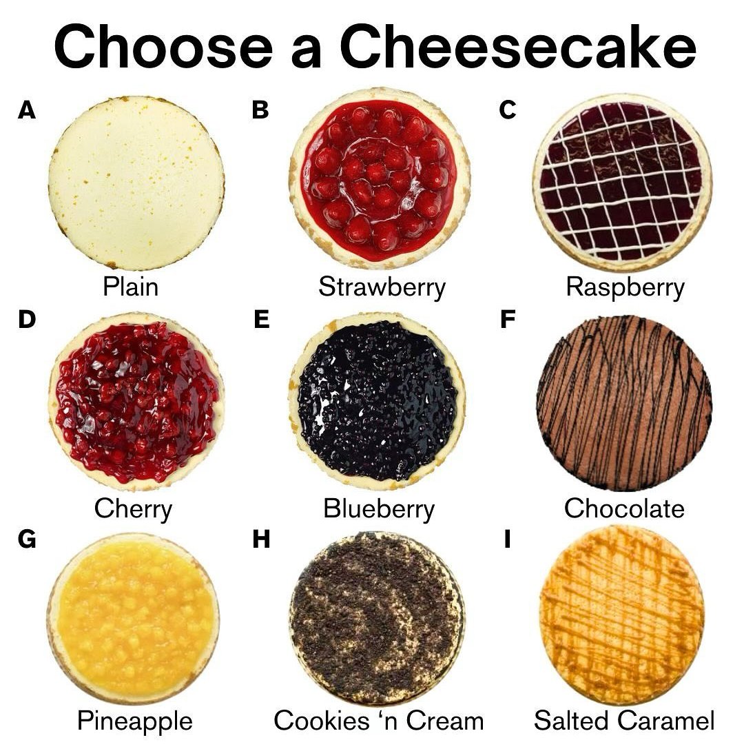 CTOTHELOS77's tweet photo. It's cheesecake night. Which one are you choosing? https://t.co/mBfhdc3pCc