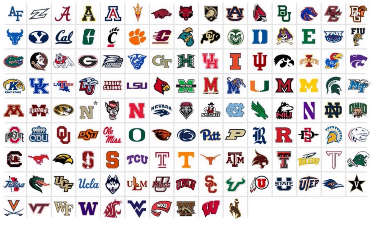 WCCSG_'s tweet photo. My goal is to get at least 1 follower from every fanbase in college football! 

If you follow me reply with your school and I’ll start crossing them off and update the photo! https://t.co/fuc71GI9ue