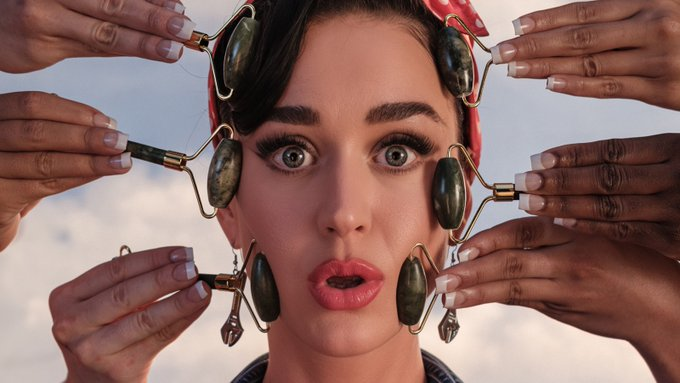 RollingStone's tweet photo. COMMENTARY: Around 2010, Katy Perry helped lead a wave of artists reinvigorating pop with a string of wild, creative hits.   

“Woman’s World” is an acknowledgment of how far off that period now is and how pop and the world around Perry have changed.  

🔗https://t.co/YytJuxbsM0 https://t.co/WzSZDQwnt9