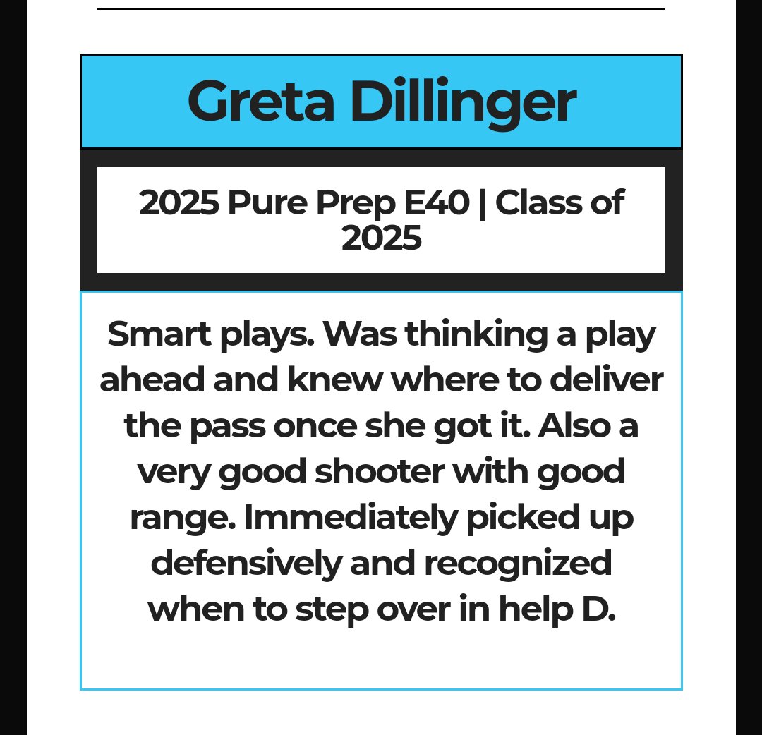 Never a doubt that <a href="/GretaDillinger/">Greta Dillinger</a> would get the credit she deserves. The Augustana commit just knows how to play! ▶️