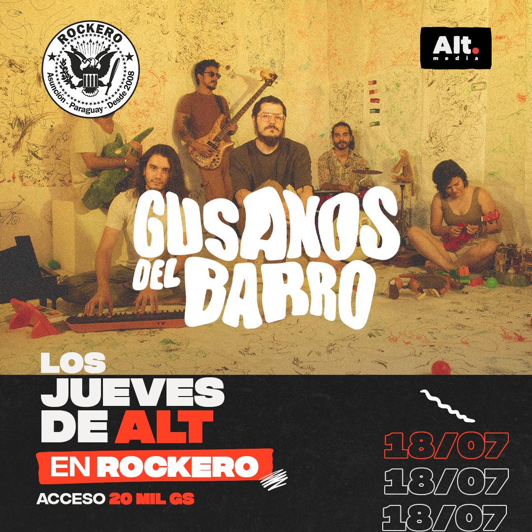 Mañana tocamos en <a href="/rockeropy/">Rockero 🤘🏼</a> 

Jueves de <a href="/altmediapy/">altmediapy</a>