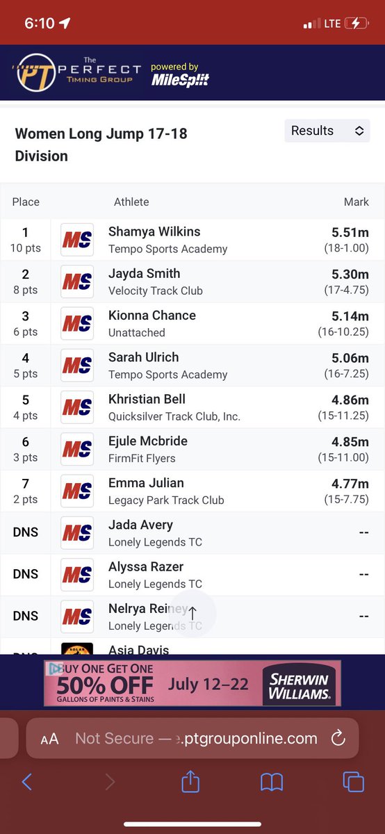 ShamyaWilkins's tweet photo. This past weekend I jumped a new long jump pr of 18’ 1”, what a great way to end my long jump season! https://t.co/3lgtbwW4sh