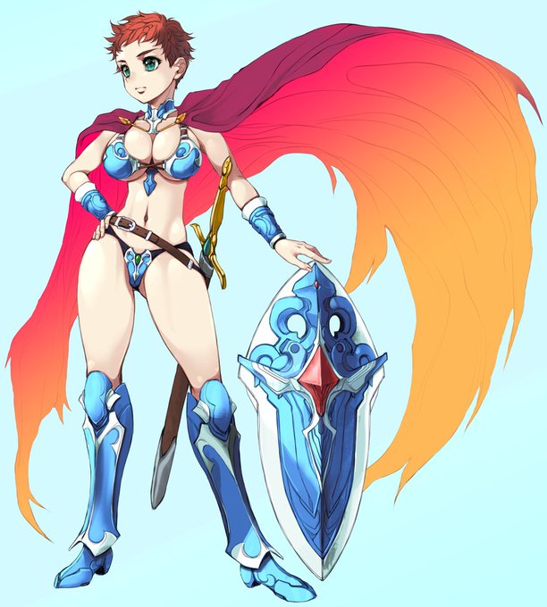 このビキニアーマーは初投稿のハズ…と過去絵再掲マンが確信している 