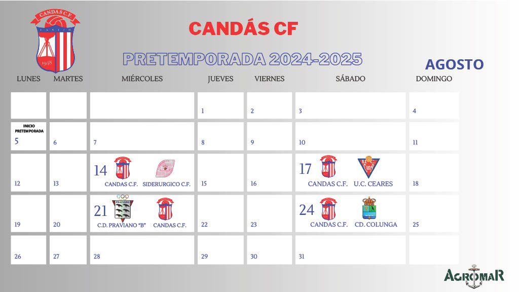 #CandásCF #pretemporada !! Ya tenemos el calendario con los primeros amistosos confirmados. Vuelve el #fútbol a #Candás #Asturias y nos vemos en La Mata !!