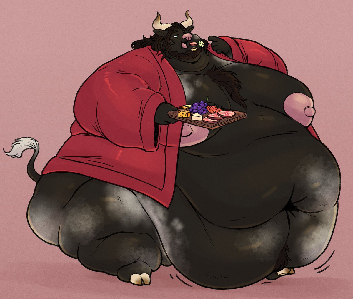 eltoro20stair's tweet photo. eating like a king in the quantities of a cow 👑🐮✨

🎨: @WiishyIshii https://t.co/WKETprVCqv
