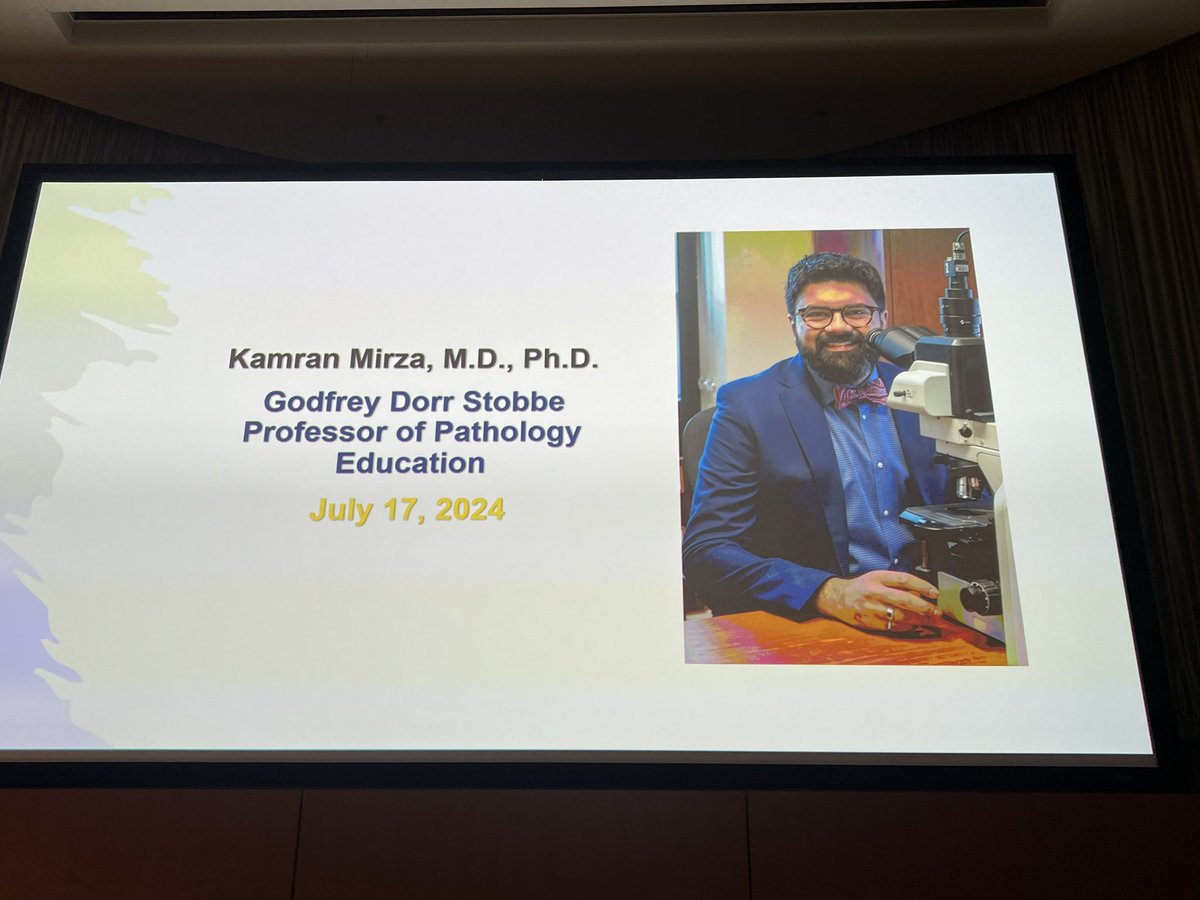 ledje's tweet photo. So incredibly thrilled for Dr. @KMirza to be named the Godfrey Dorr Stobbe Professor of Pathology Education! We are so fortunate that you are here, impacting learners, patients &
colleagues alike. Warmest congratulations! @UMichMedSchool @UMichPath @umichmedicine https://t.co/PdeosUtxrB