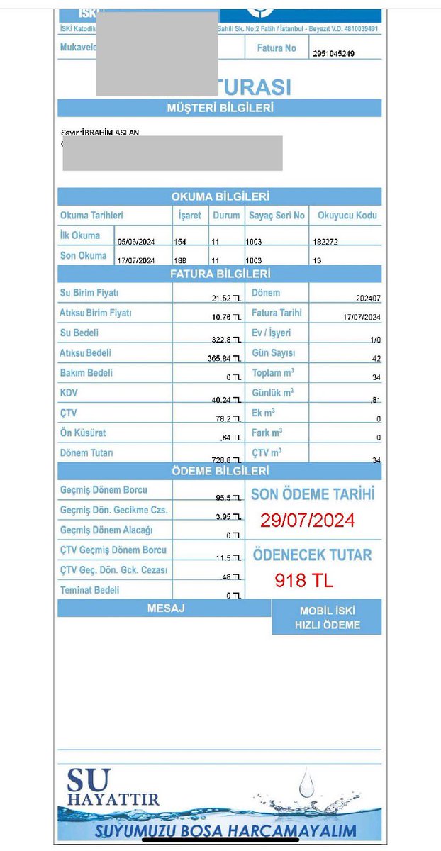 İbrahim Aslan (@ibrahimassllan) on Twitter photo Sn:İski yetkilileri engelli aileye kesilen faturaya bakarmısınız geçen ay engelli indirimli kesilen fatura 107 ₺ Bu ay kesilen fatura 918 tl bütün apartanın faturası bana mı kesildi benim mi haberim yok ! Faturanın düzeltilmesini rica ederim. <a href="/iskignmudurlugu/">İSKİ Genel Müdürlüğü</a> <a href="/SafakBasa/">Doç. Dr. Şafak Başa</a> Sn:İski yetkilileri engelli aileye kesilen faturaya bakarmısınız geçen ay engelli indirimli kesilen fatura 107 ₺ Bu ay kesilen fatura 918 tl bütün apartanın faturası bana mı kesildi benim mi haberim yok ! Faturanın düzeltilmesini rica ederim. <a href="/iskignmudurlugu/">İSKİ Genel Müdürlüğü</a> <a href="/SafakBasa/">Doç. Dr. Şafak Başa</a>