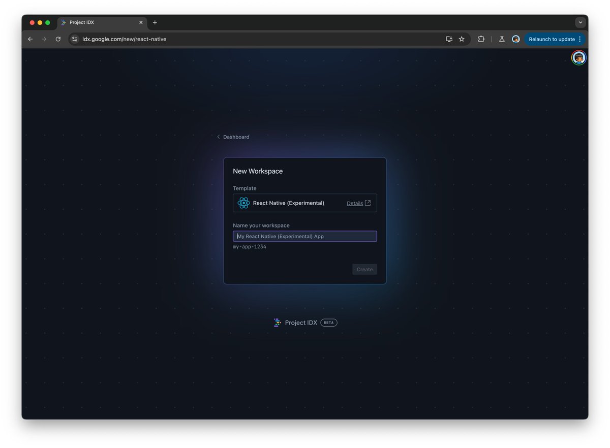 kirupa's tweet image. Closing out one of our our top-requested features, #ProjectIDX now supports #reactnative! 🔥

With just a few clicks, you can be up and running fully inside your browser! We also integrate with @expo, so you can test on a real device! 📱

🎯 Try it out: idx.google.com/new/react-nati…