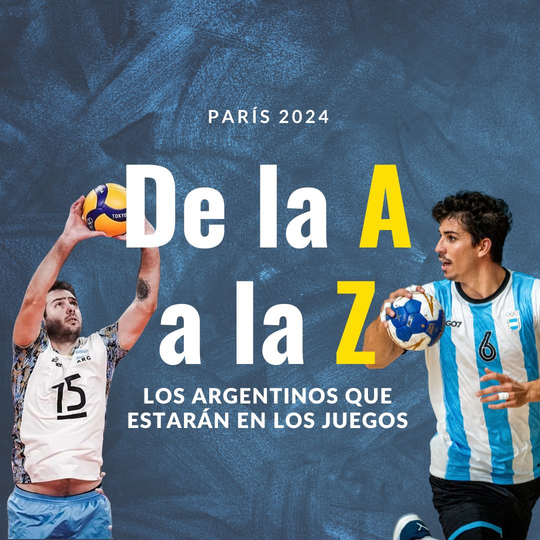 🇦🇷TODOS LOS ARGENTINOS QUE IRÁN A PARÍS 2024🇦🇷
-
🎽Deporte en el que participan
⏱️ Edad del deportista
🔙Cantidad de juegos en los que participó
📲 Red social en el que lo podes seguir
-
A una semana del debut argentino en los Juegos Olímpicos…