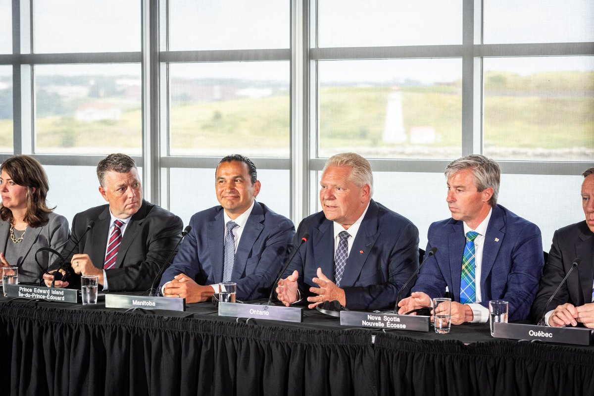 fordnation's tweet image. That’s a wrap on the 2024 Council of the Federation!

It’s been a productive few days in Halifax with premiers coming together to talk about leading the way on clean nuclear power, building strong ties with our U.S. partners and getting life-saving medicines to Canadian patients…