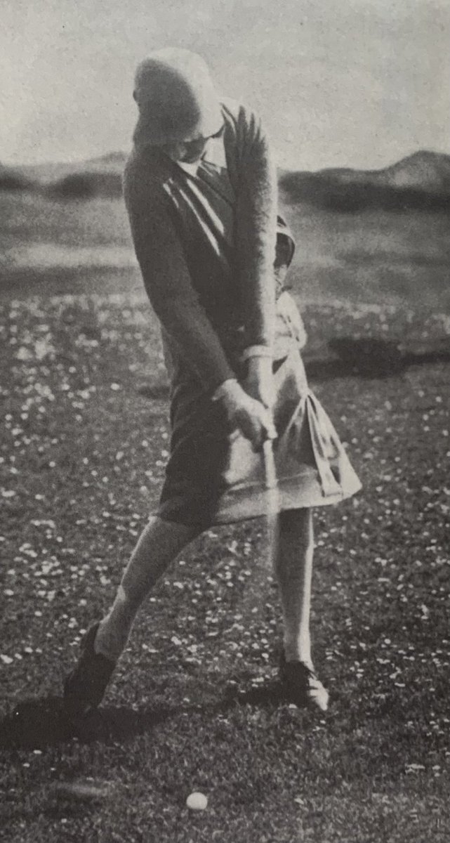 As you watch the golf at Troon  tomorrow, here’s something to ponder. In the 1925 British Ladies’, using hickory clubs and playing from the same tee men used two years earlier in The Open, Joyce Wethered went around the opening nine one morning in 33. 🤯🙇‍♂️ #golfhistory